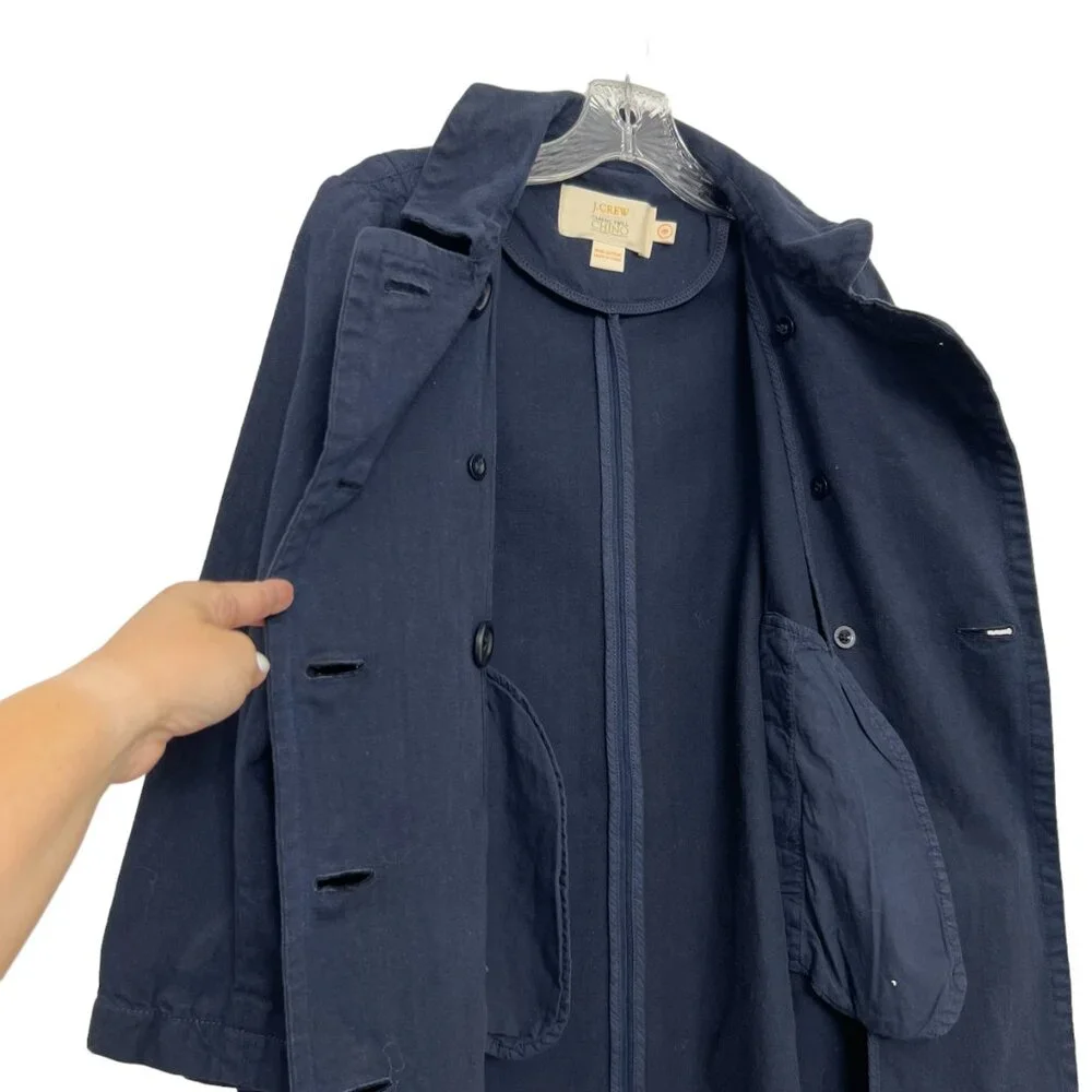 J. Crew Classic Twill Chino double breasted women's jacket size 0 - Picture 5 of 8